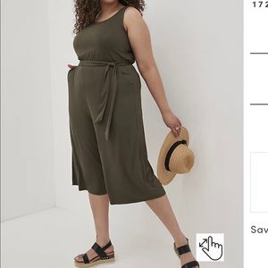 Torrid Olive Super Soft Jumpsuit 2X